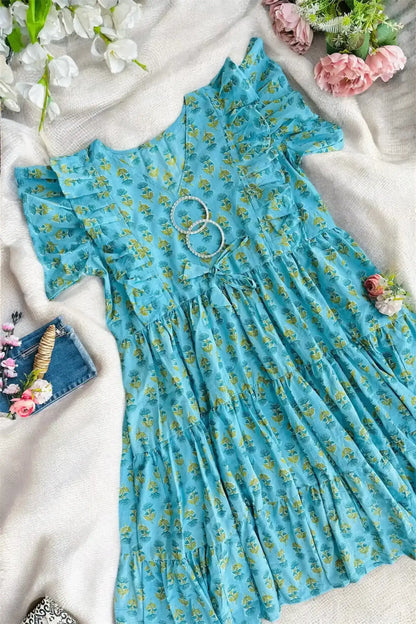 Bluebell Bloom Tiered Summer Dress