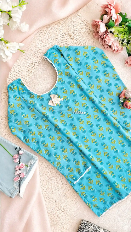 Blush Blue Short Kurta