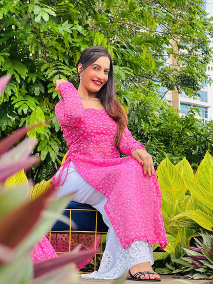 Swati's Pretty In Peach Gulnaz Kurta