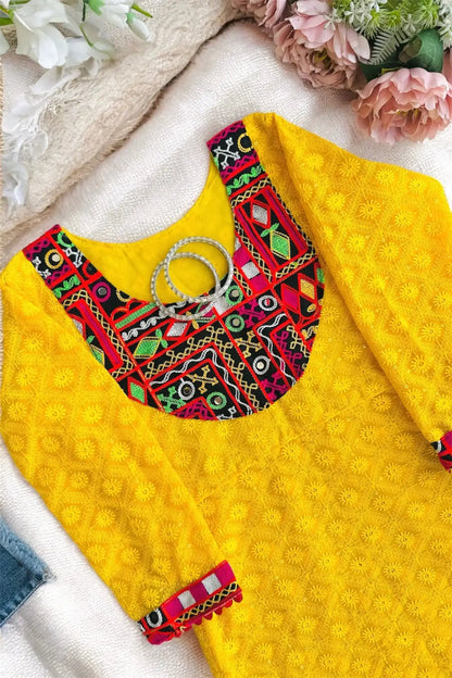 Marigold Yellow Gamti Gulnaz Kurta - Passion for Fashion by Shivani