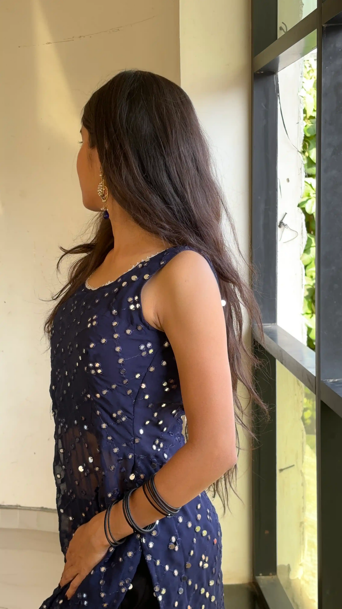 Pinal’s Blue Mirror Gulnaz Kurta