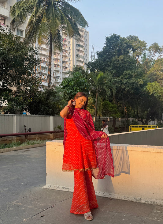 Zariya Bandhej Meher Suit Set
