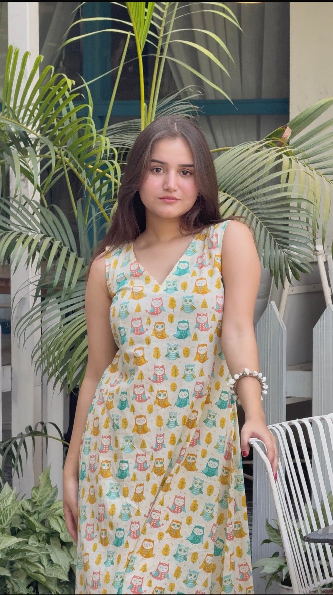 Meher Owly Print Ethnic Set