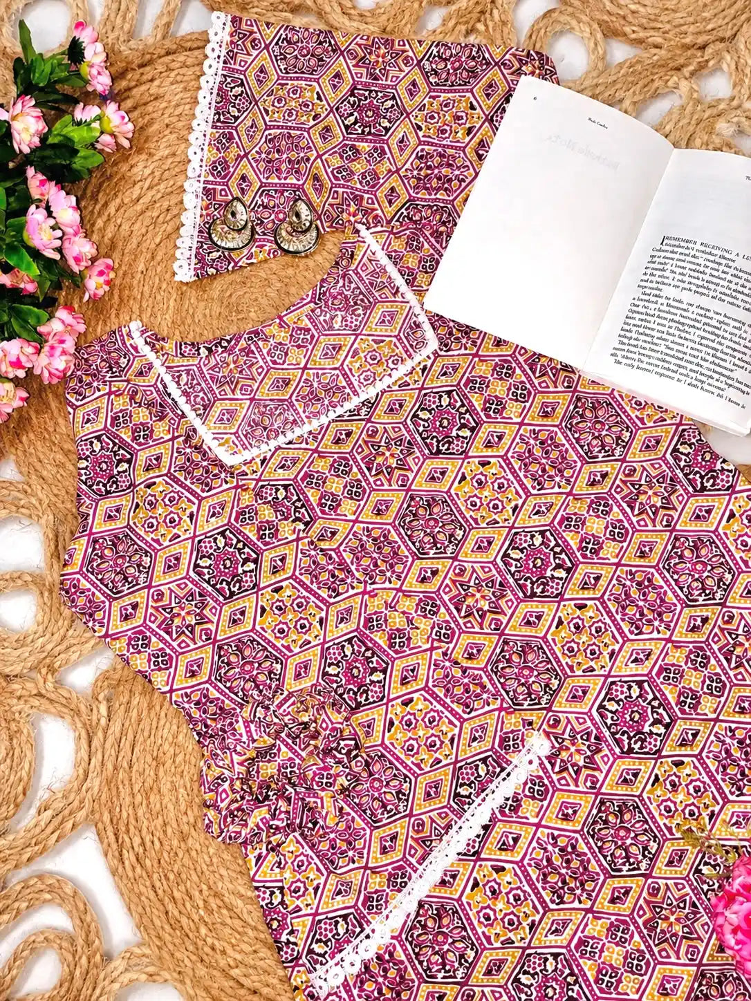 Gulnaz Vintage Mosaic Cotton Kurti