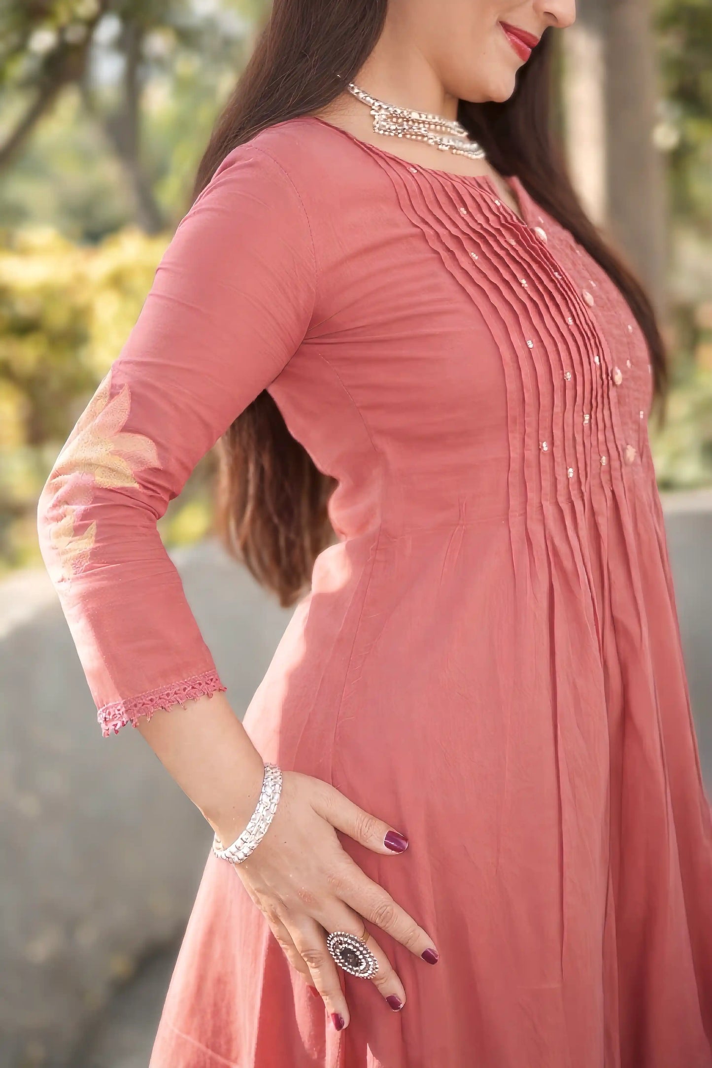 Rose Embroidered Meher Suit Set