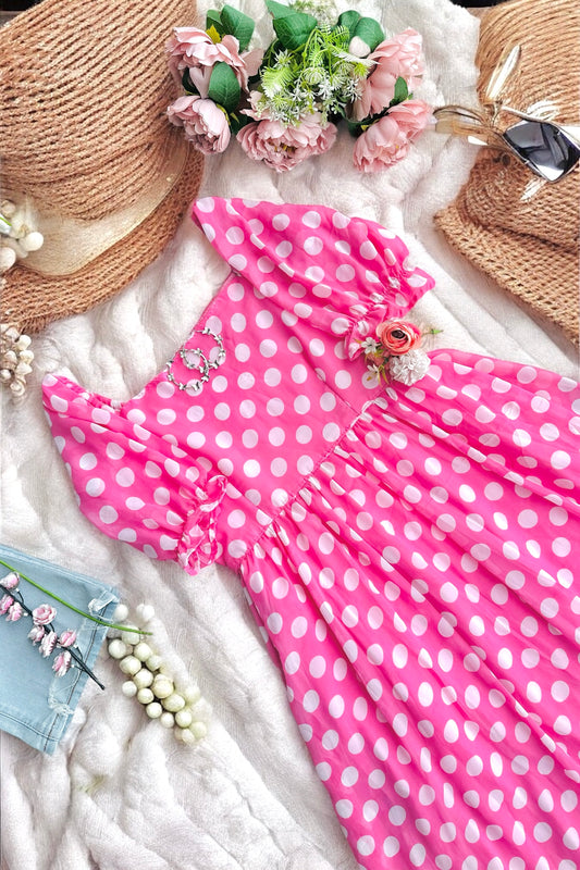 Pretty In Pink Polka Twirl Dress
