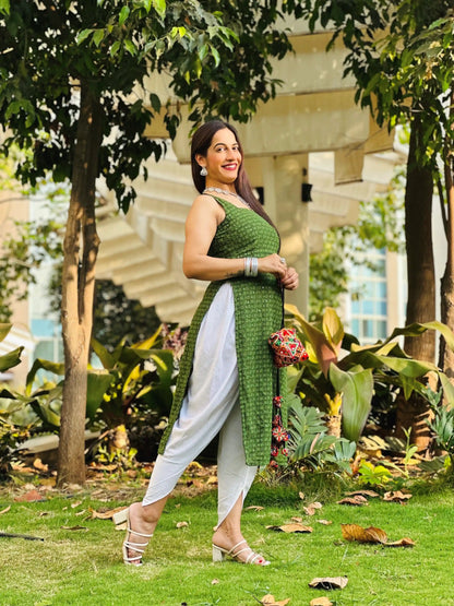 Lawn Green Gulnaz Embroidered Kurta