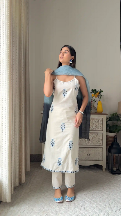 Embroidered Meher Suit Set