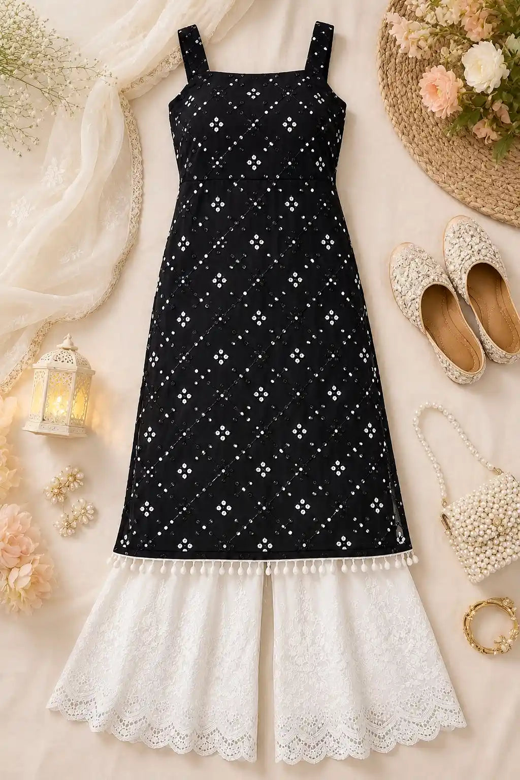 Muskan’s Mirror Embroidered Gulnaz Kurta