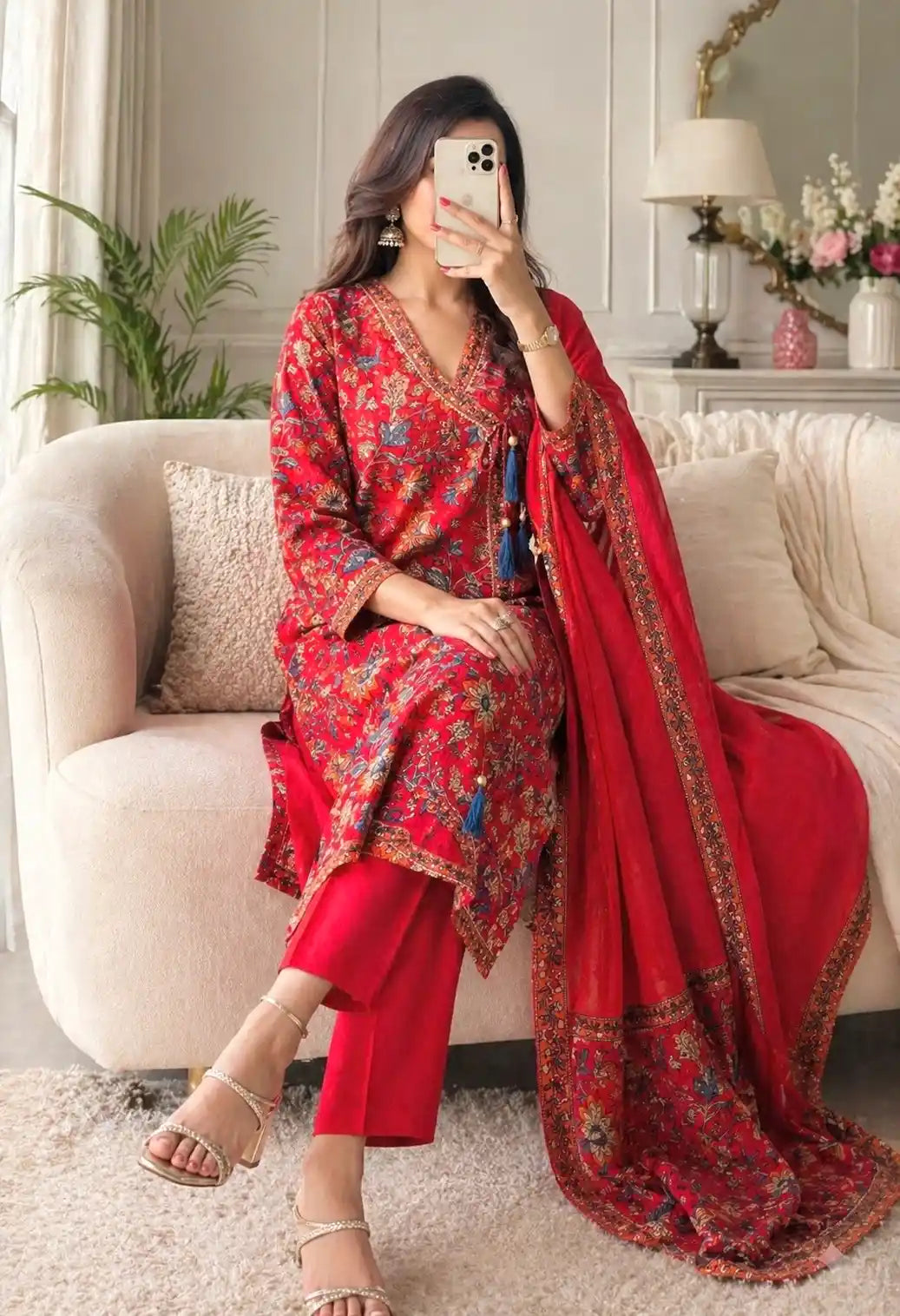 Gulnar Handblock Meher Suit Set