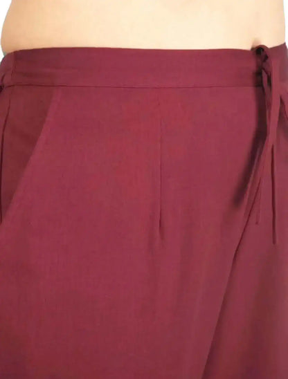 The Classy Wine Linen Cotton Must Pick Pants - Passion for Fashion by Shivani