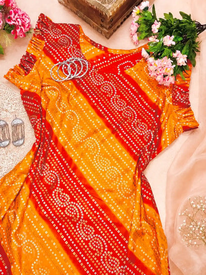 Jaipuri Bandhej Mul Kurta