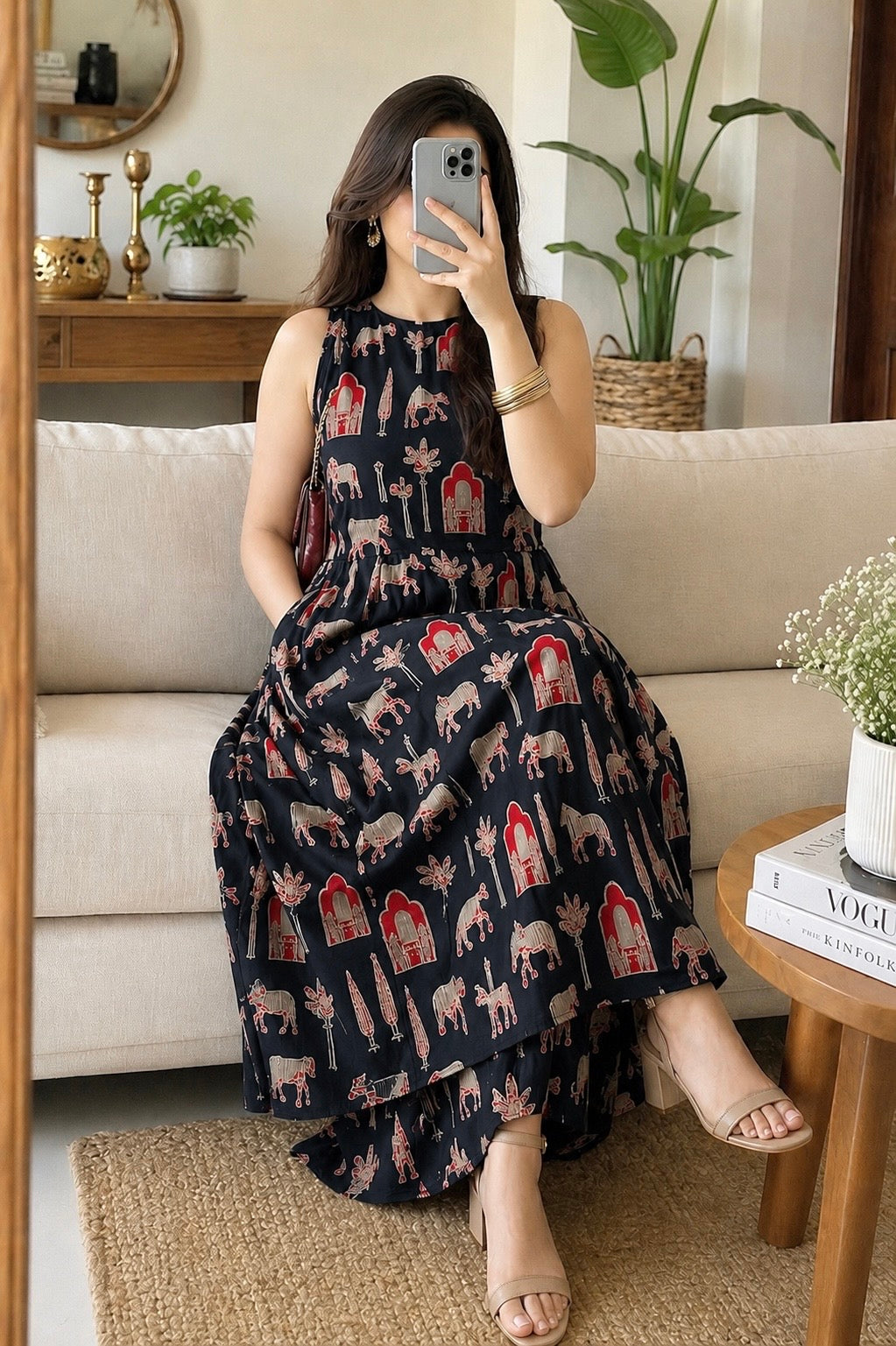 Black Worli Mulmul Meher Suit