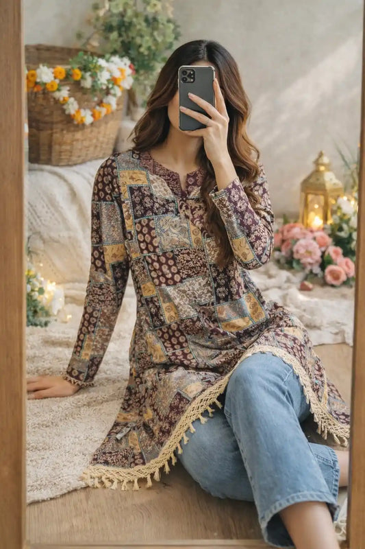 Vintage Mosaic Charm Kurta