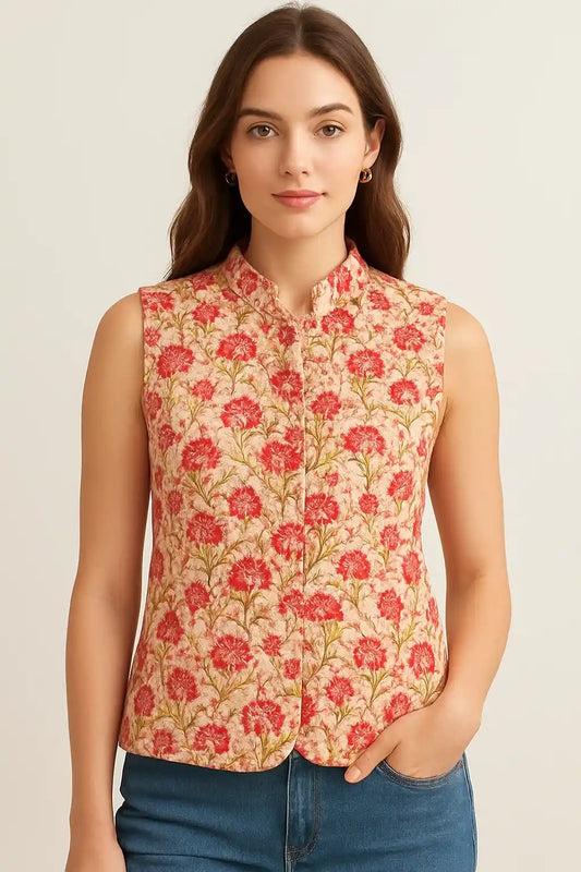 Reversible Cream Jaipuri Jacket - Passion for Fashion by Shivani