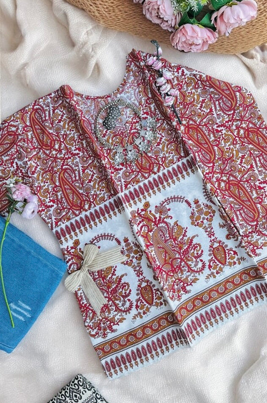 Mustard Kairi Rangriti Short Kurta