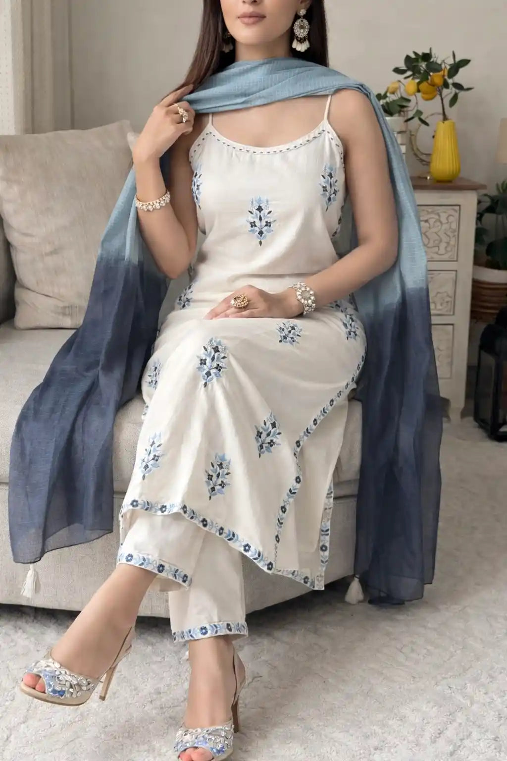 Embroidered Meher Suit Set