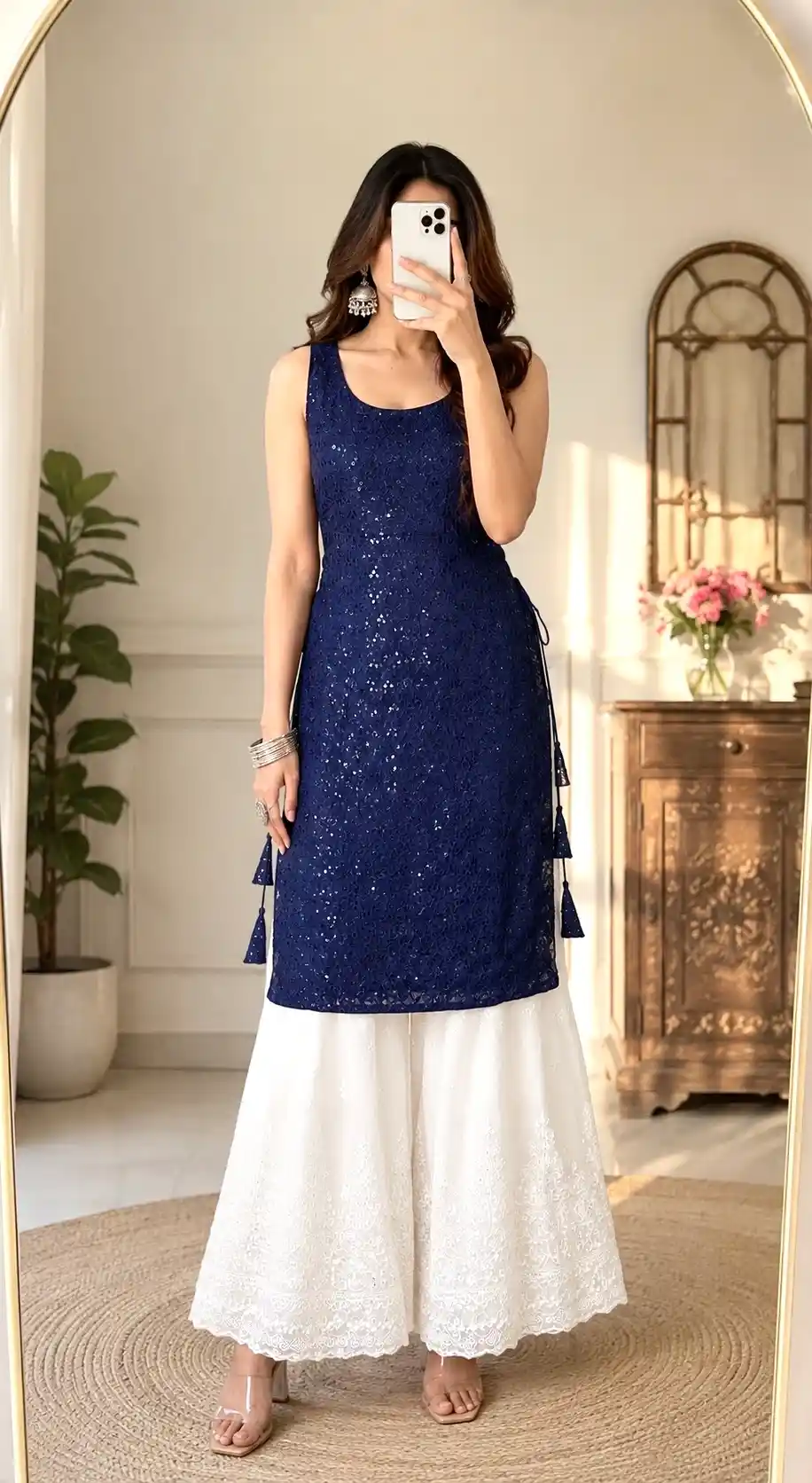 Surabhi's Asure Blue Sequence Gulnaz Kurta