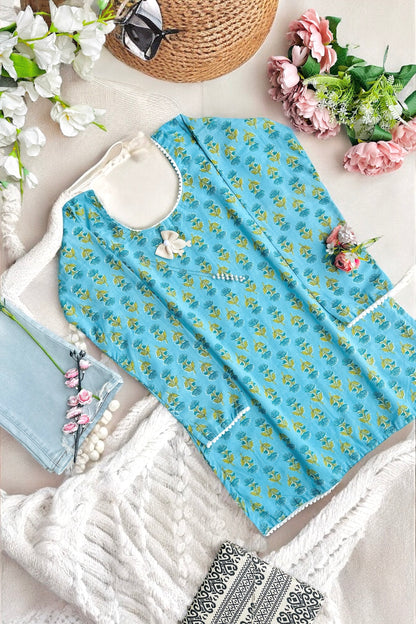 Blush Blue Short Kurta