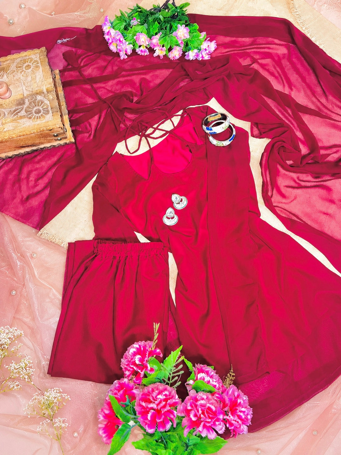 Velvet Rose Ethnic Wear Set