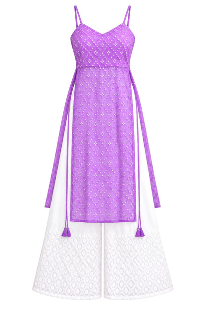Gulnaz Lilac Hand Embellished Kurta