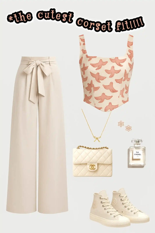 Blush Petal Jacquard Corset Top