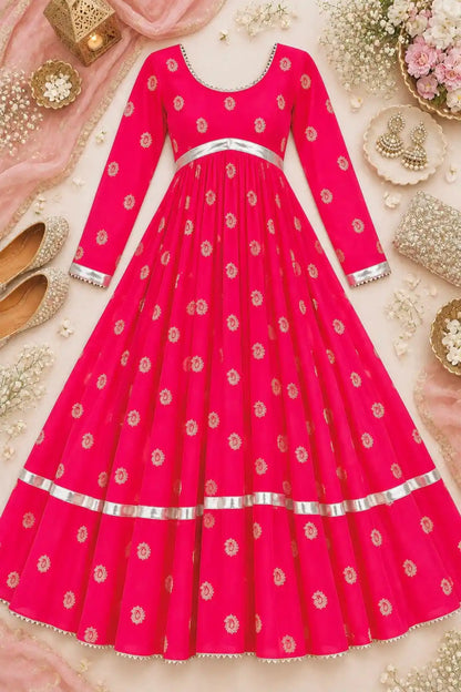 Royal Pink Gulnaz Embroidered Anarkali