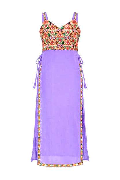 Rosy Lilac Gulnaz Embroidered Kurta