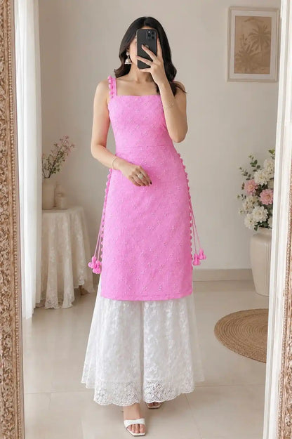 Blushy Pink Embroidered Gulnaz Kurta