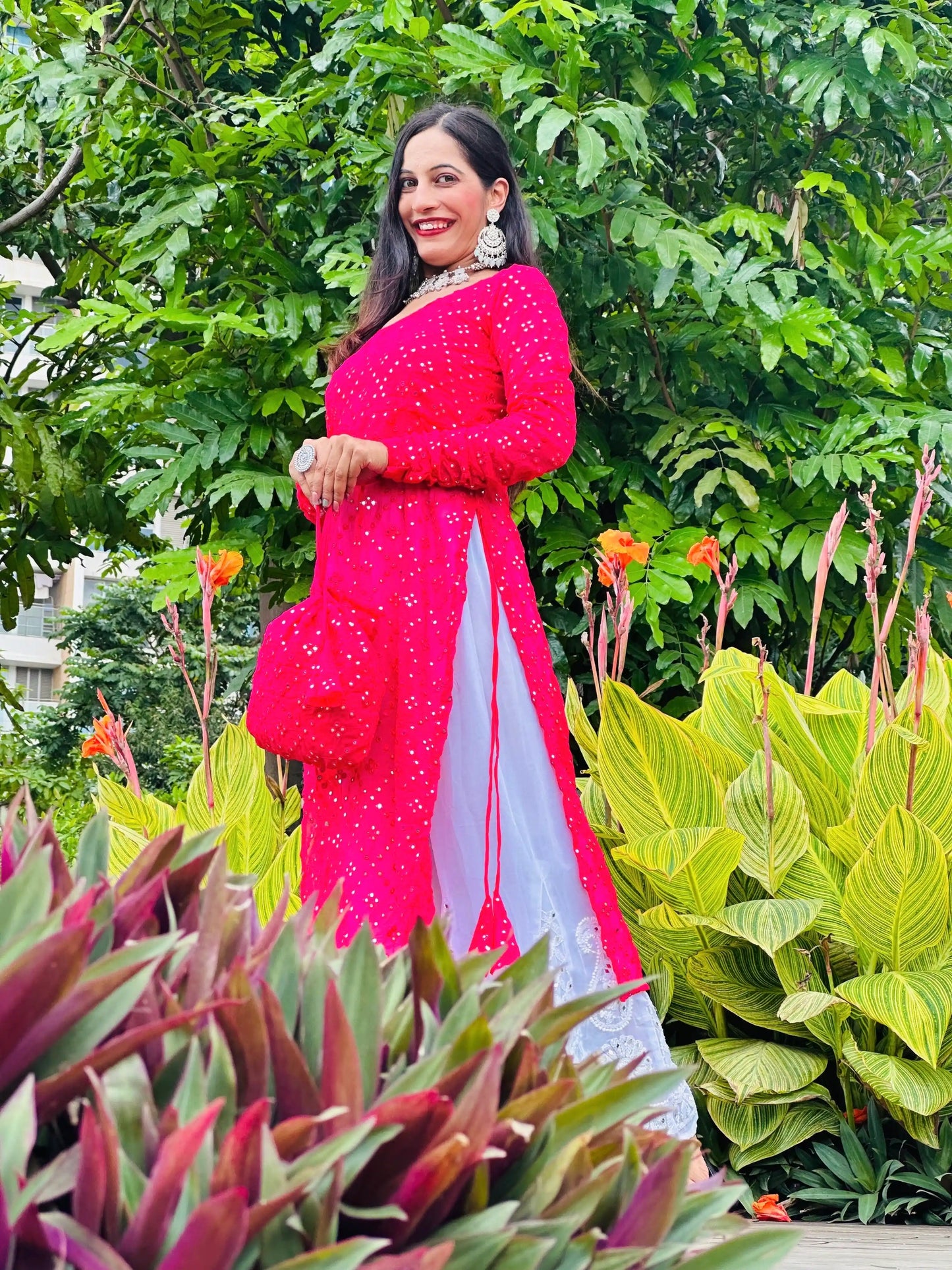 Prism Pink Mirror Gulnaz Kurta