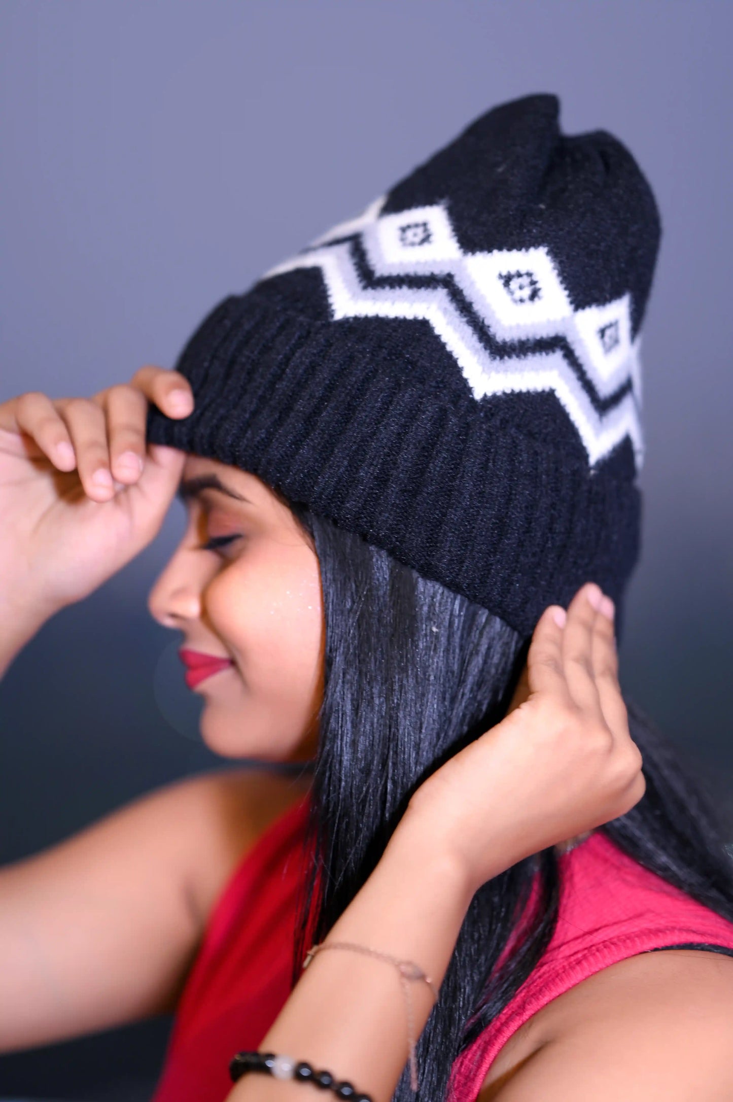 Cutest Black Winter Cap