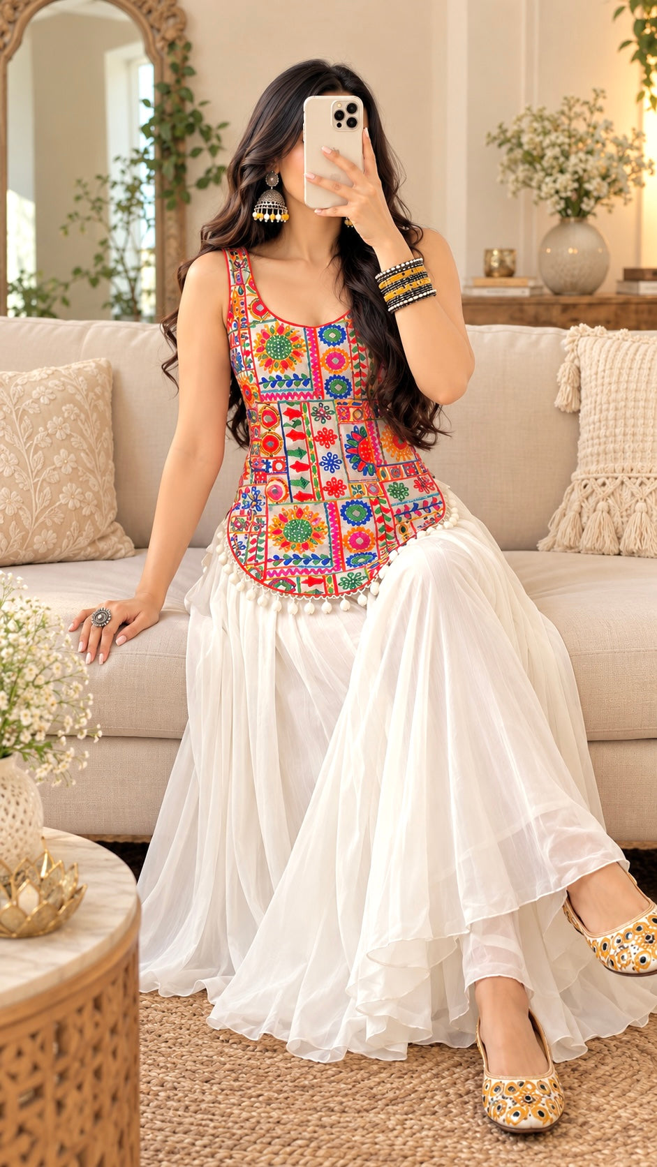 Gamti Gulnaz Hand Embroidered Top