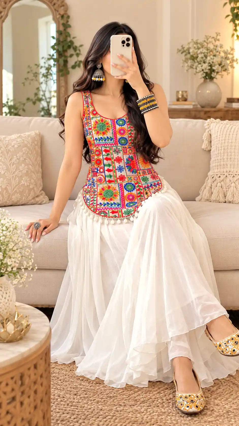 Gamti Gulnaz Hand Embroidered Top
