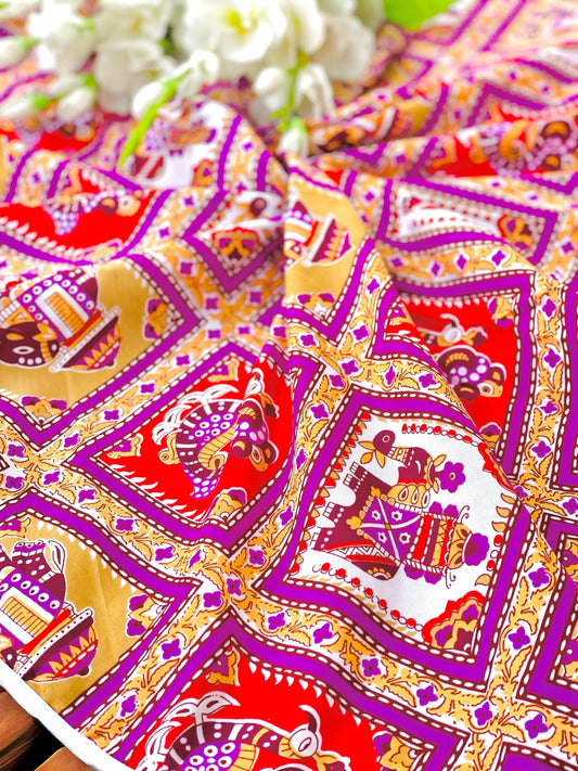 Purple Elephant All Season Long Jaipuri Blanket