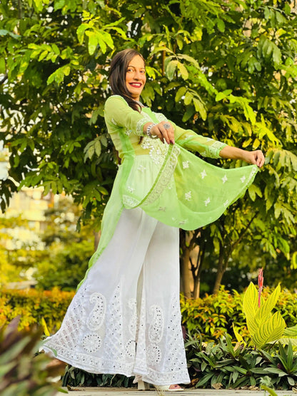 Blush Green Rooh Chikan Kurta