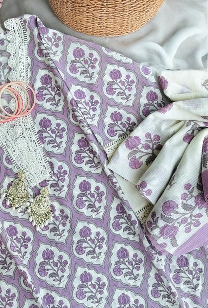 Lilac Block Meher Suit Set - Passion for Fashion by Shivani