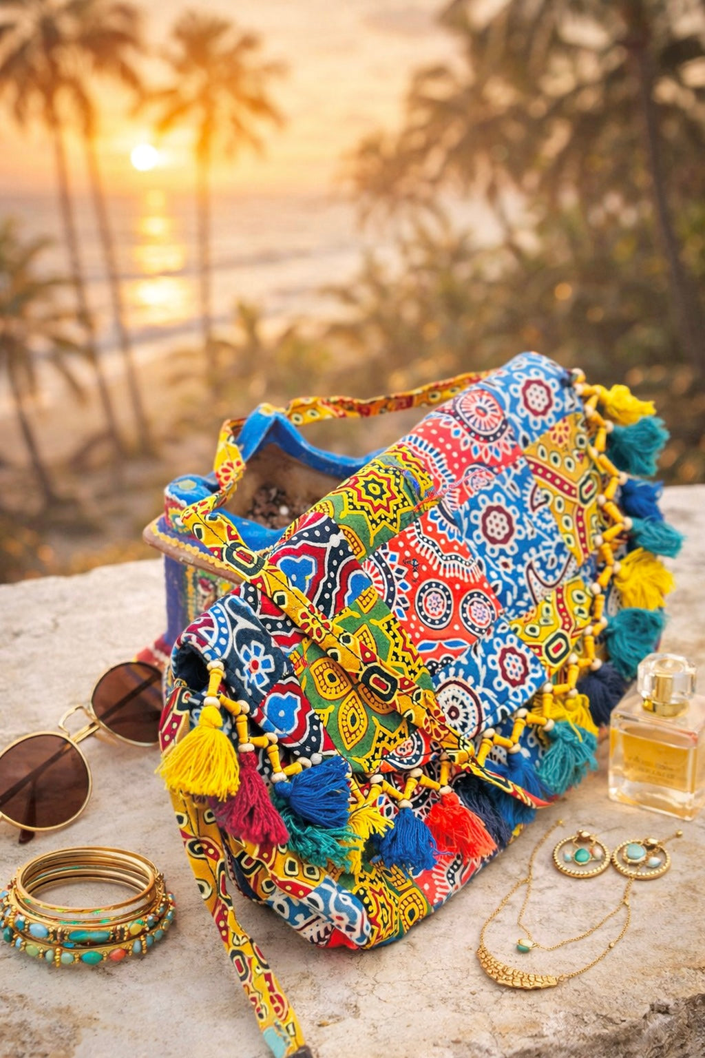 Patchwork Boho Jaipuri Sling Bag