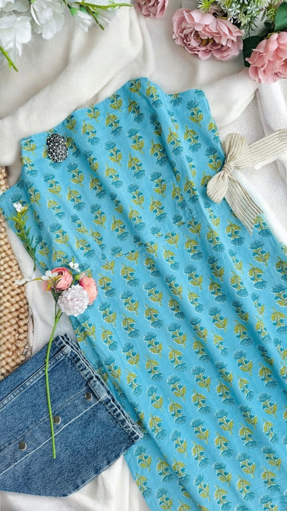 Blue Block Jaipuri Rangriti Budget Kurta
