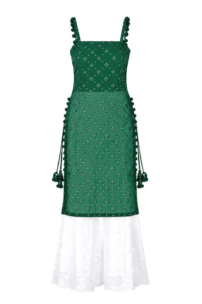 Shimmer Green Embroidered Gulnaz Kurta
