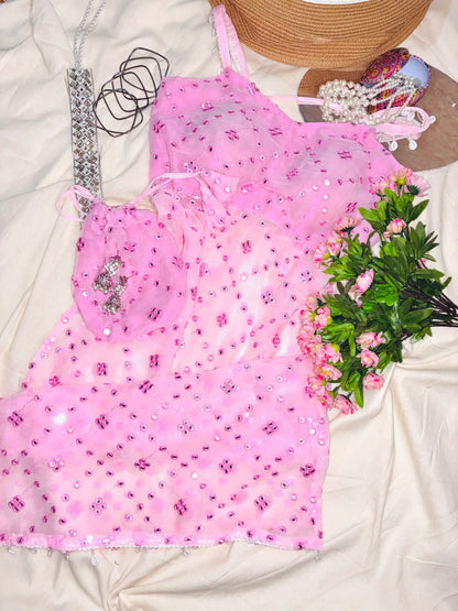 Blush Pink Gulnaz Embroidered Kurta