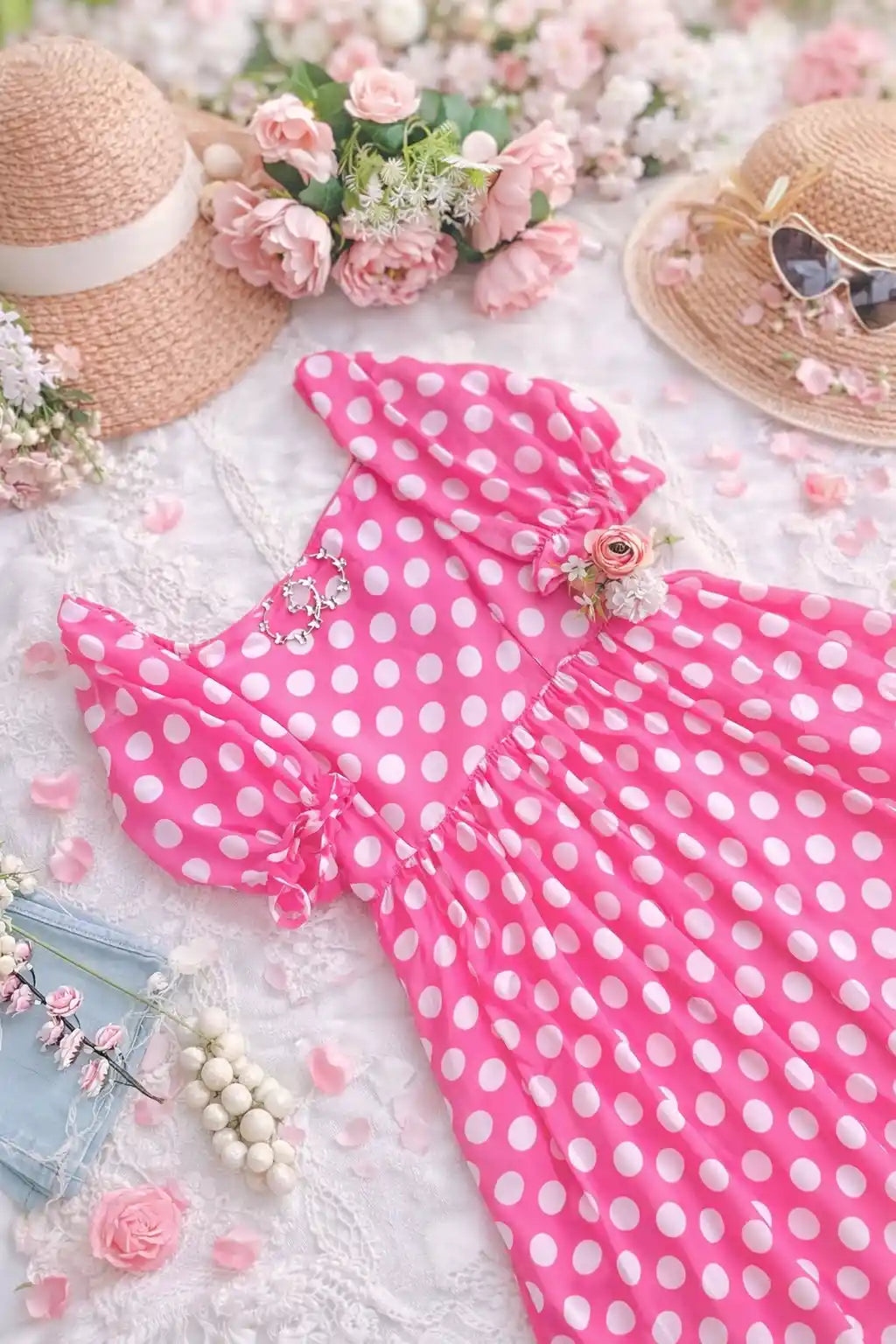 Pretty In Pink Polka Twirl Dress