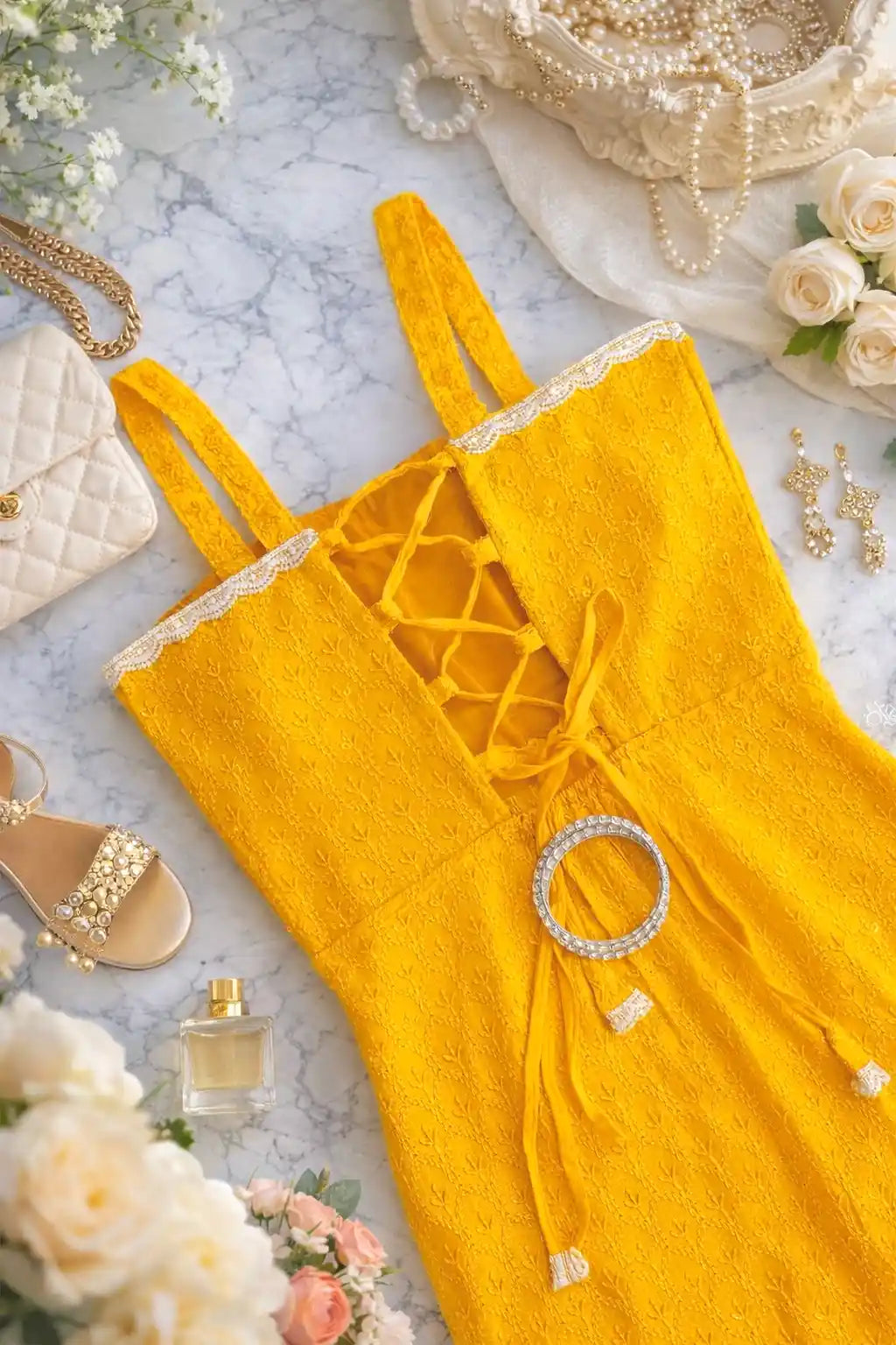 Dhoop Yellow Sequence Gulnaz Kurta