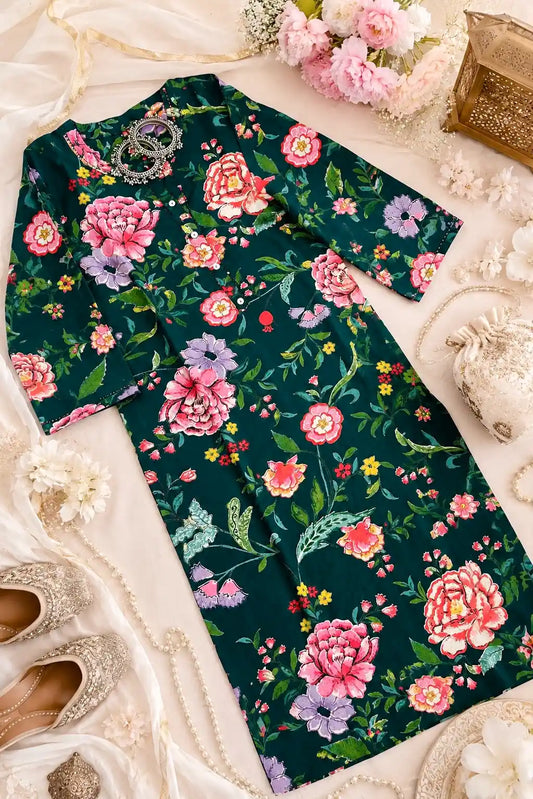 Floral Bliss Mul Budget Kurta