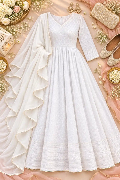 Noor Safa White Sequence Set