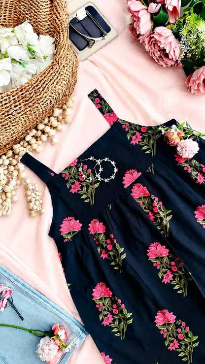 Pitch Block Floral Gulnaz Short Kurta