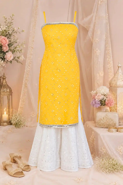 Charm Yellow Mirror Gulnaz Kurta