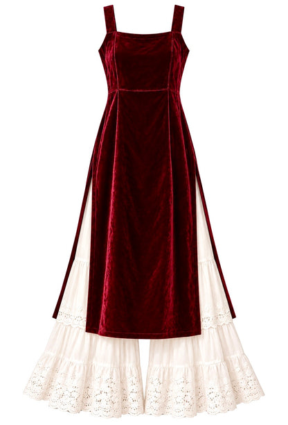 Royal Maroon Velvet Gulnaz Kurta