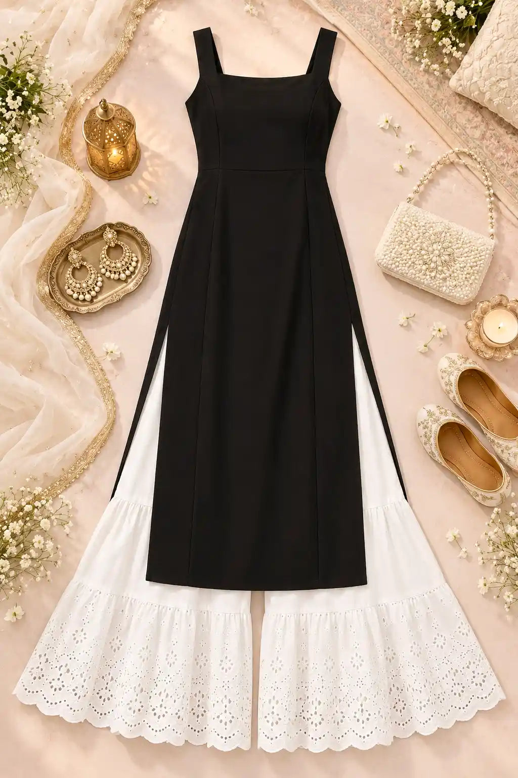 Royal Black Chic Gulnaz Kurta