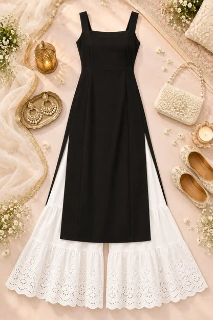 Royal Black Chic Gulnaz Kurta