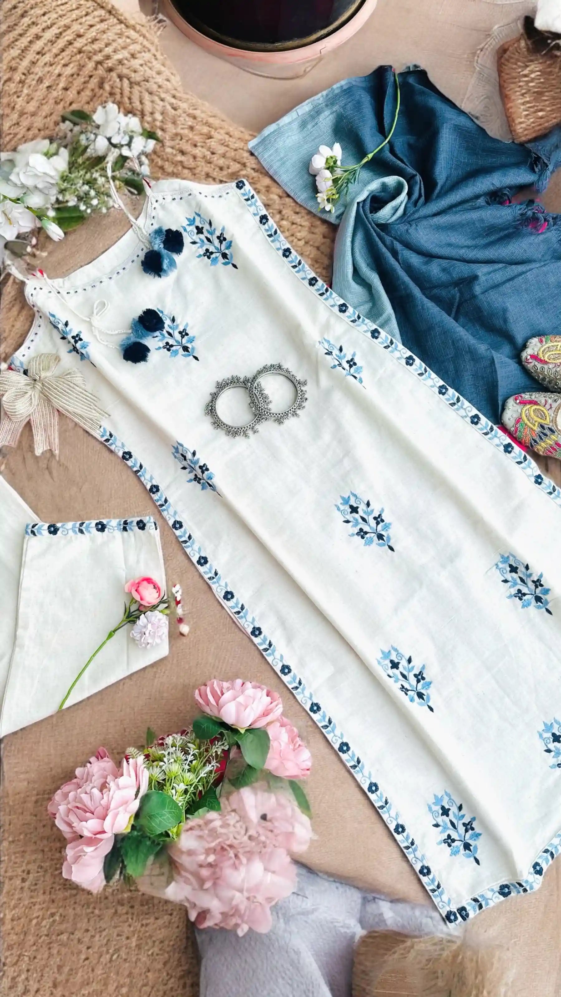 Embroidered Meher Suit Set